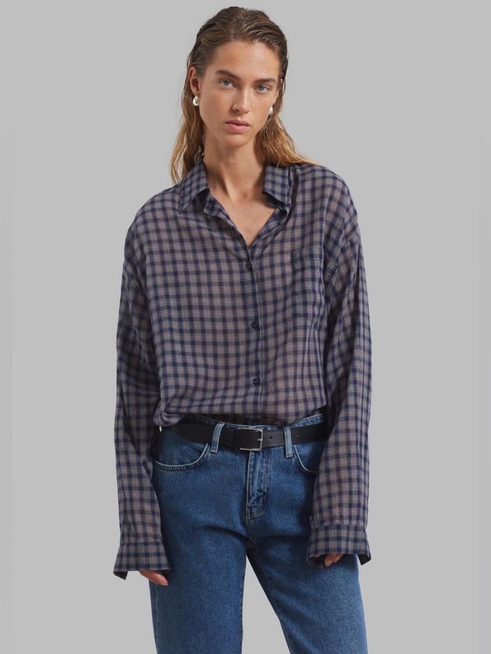 Frankie Shop Emmett Plaid shirt